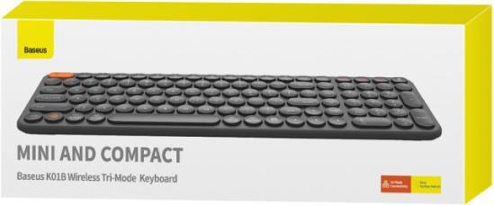 Produktbild Baseus Wireless Tri-Mode Keyboard K01B (Gray) (US, Kabellos, Kabelgebunden)