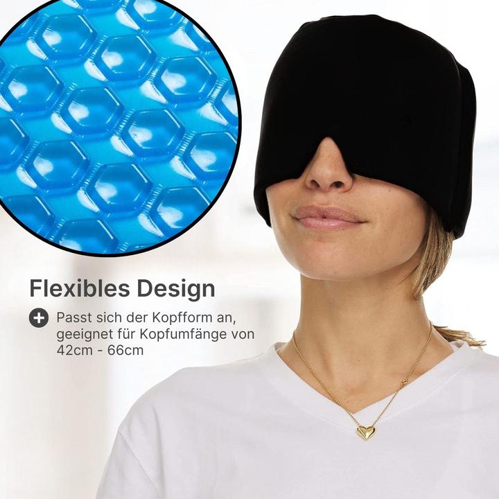 Image du produit Hermex Masque facial contre la migraine Cagoule de refroidissement Compresse froide (1 x, 805 ml, 330 g)