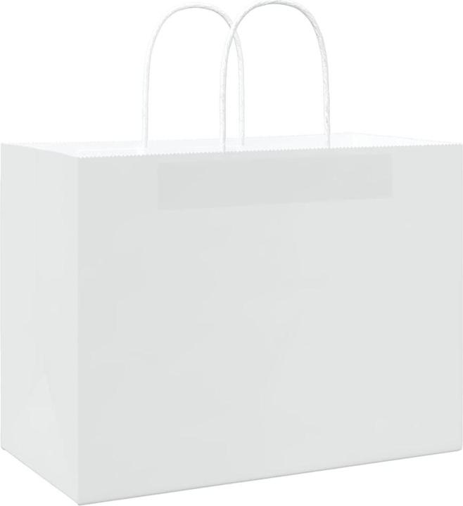 Image du produit VidaXL Sacs en papier kraft 250 pcs. avec anse Blanc 32x17x25 cm Sac en papier (Pochette cadeau, 250 x)