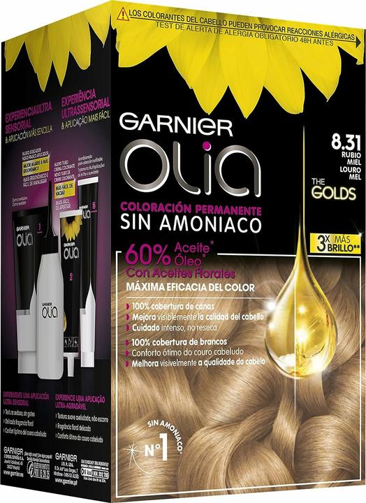 Immagine prodotto Garnier OLIA Coloración Permanente #8,31 Rubio Miel 4 pz (8,31 Biondo miele)