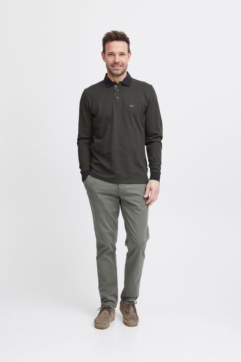 Actual product image FQ1924 FQPETER two tone polo pique LS 21900726 (3XL)