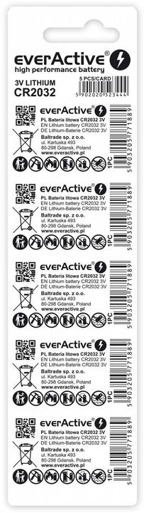 Produktbild Everactive High Performance Battery (5 Stk., CR2032, 210 mAh)