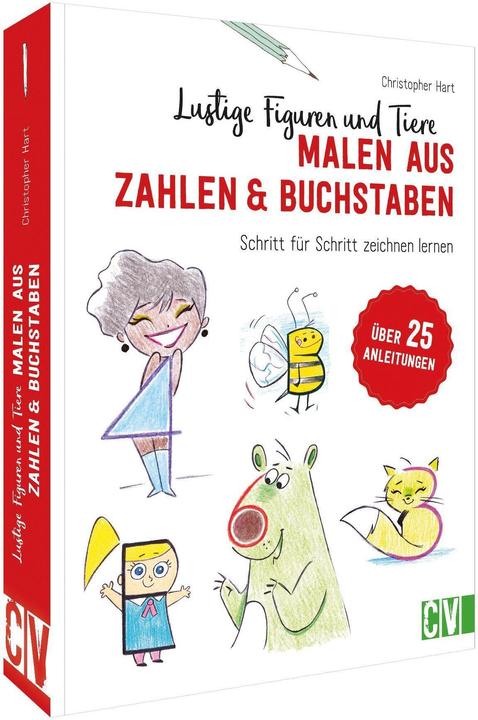 Lustige Figuren und Tiere malen aus Zahlen & Buchstaben