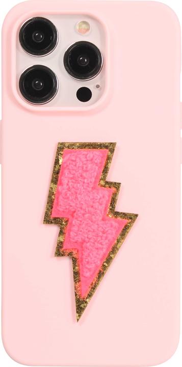 Produktbild PhoneLook Sticker Aufkleber für Handy/Tablet/Computer 3D gestickt Rosa Blitz