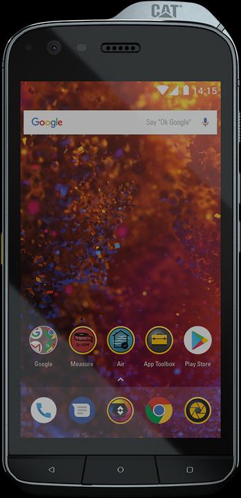 Cat S61 (64 GB, Schwarz / Silber, 5.20", Hybrid Dual SIM, 16 Mpx, 4G)