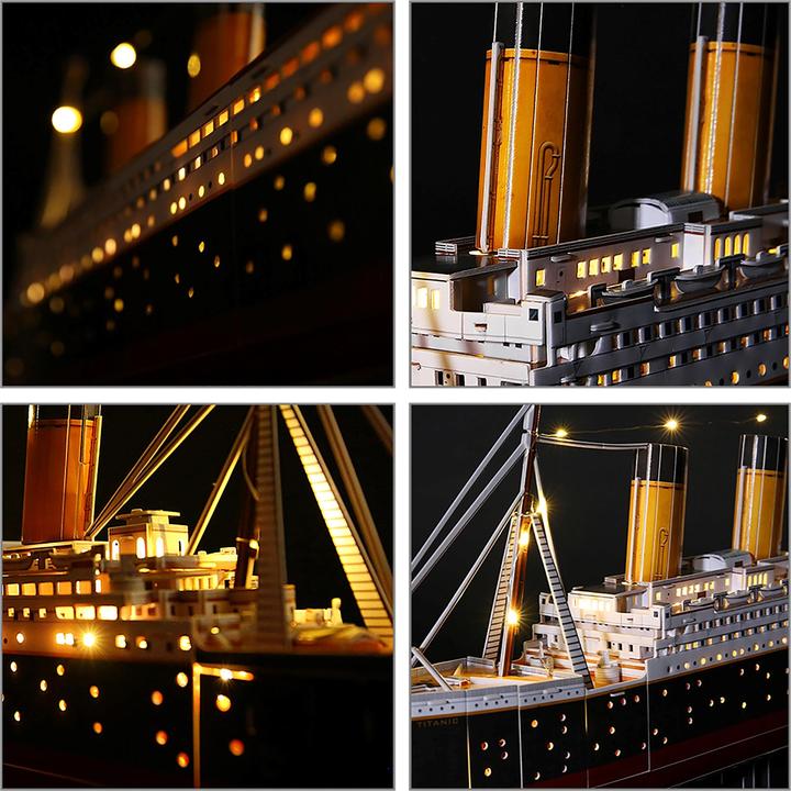 Actual product image Cubicfun Titanic LED (266 pieces)