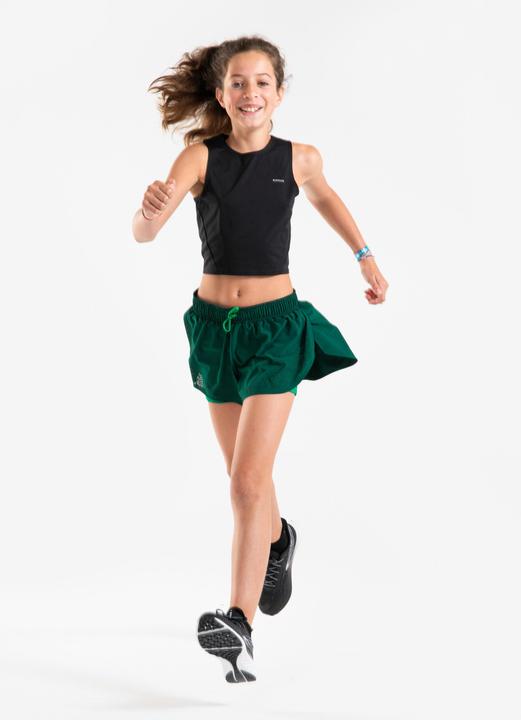 Immagine prodotto Kiprun Tanktop Croptop Running atmungsaktiv Mädchen - 900 schwarz (12, 13, 14)