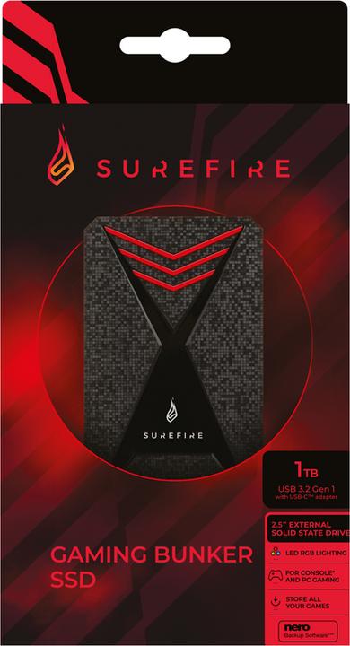 Actual product image Verbatim GX3 Gaming SSD 512GB 53683 USB 3.2 Gen 1 black (512 GB)