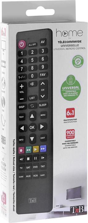 Actual product image T'nB Universal remote control 6 in 1 (Universal remote control, Infrared)