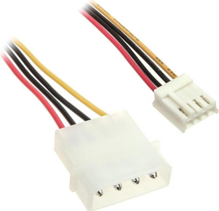 Produktbild PowerGuard Molex 4-Pin auf Floppy 4-Pin Stromkabel 20 cm Adapter