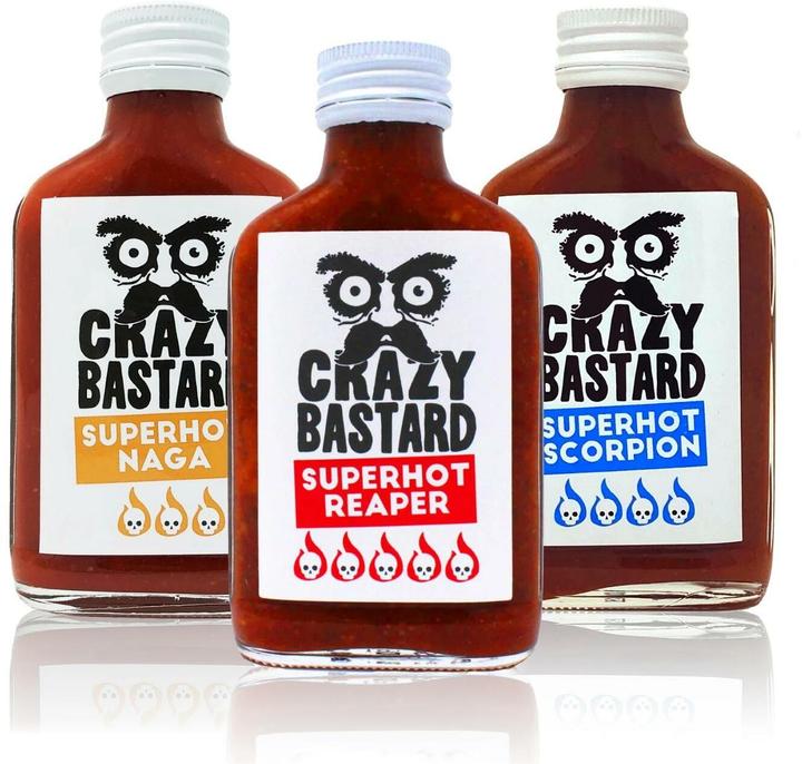 Actual product image Crazy Bastard Sauce Sauces Crazy Bastard, 3 x 100 ml (860 g)