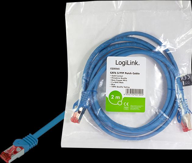 Produktbild LogiLink Netzwerkkabel (S/FTP, CAT6, 2 m)