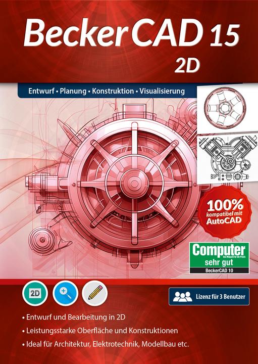 Produktbild BeckerCAD 15 - 2D Download Code (1 User, 1 Geräte/User, unbegrenzt)