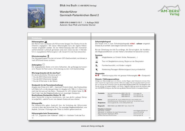 Produktbild Wanderführer Garmisch-Partenkirchen Band 2 (Deutsch, Susi Plott, Günter Durner, 2021)