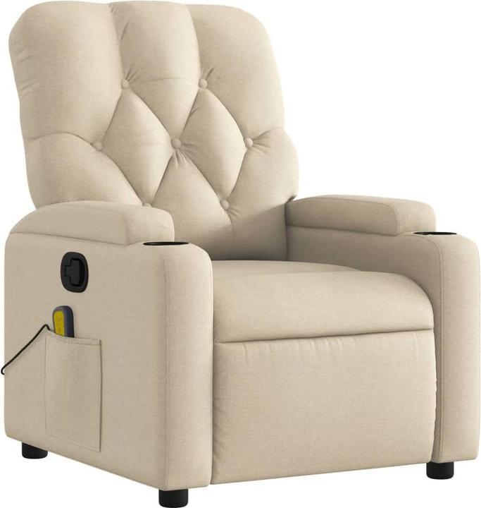 Produktbild VidaXL Massagesessel Creme Stoff,Farbe: Creme,Material: Stoff (100