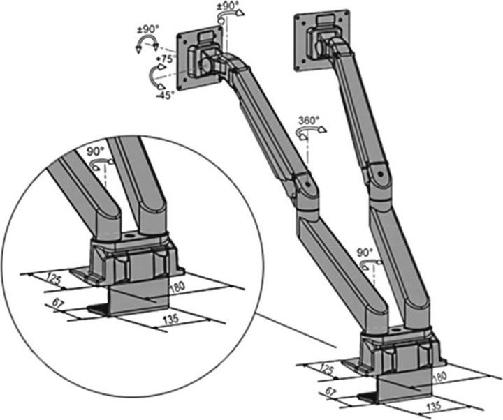 Actual product image Multibrackets Duo Deskmount (Table)
