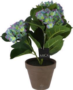 Mica Fleur artificielle Hortensia Decorations H 40 cm violet (40 cm)
