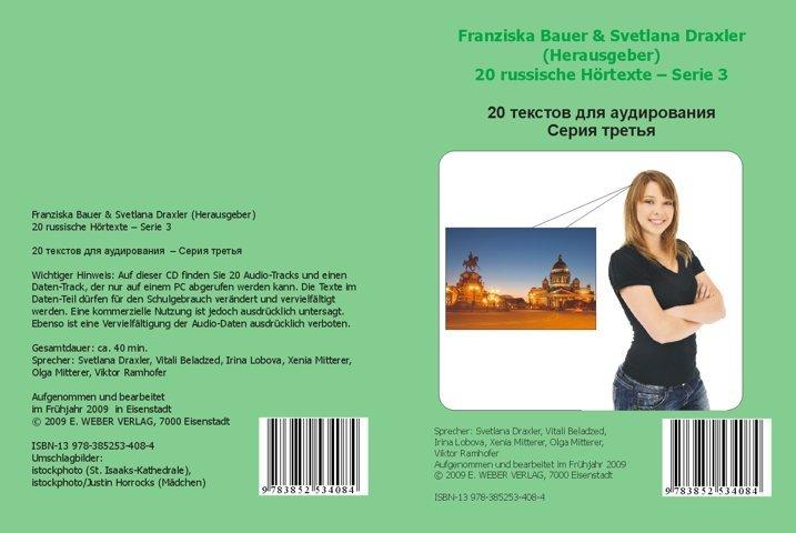 Produktbild 20 russische Hörtexte - Serie 3, 1 Audio-CD (Svetlana Draxler, Franziska Bauer, Russisch)