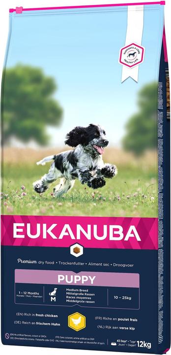 Produktbild Eukanuba Puppy Chicken Medium Breed Huhn (Junior, 1 Stk., 12000 g)