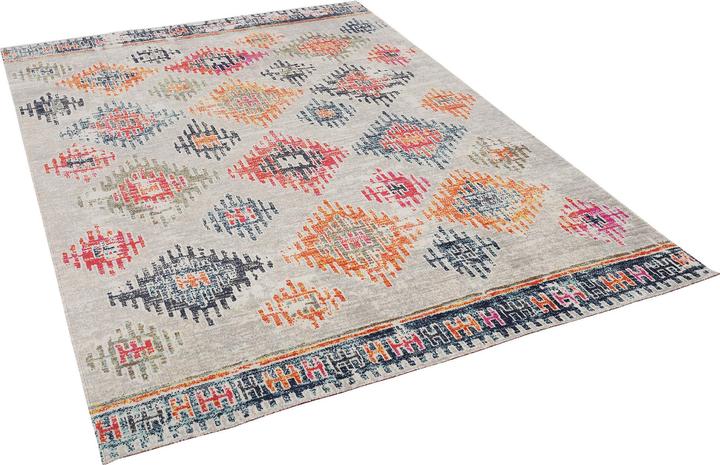 Produktbild Pergamon Kurzflor Designer Teppich Modern Vintage Orient Muster (140 x 200 cm)