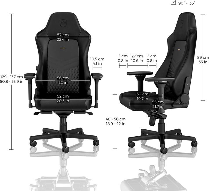 Image du produit noblechairs HERO cuir véritable