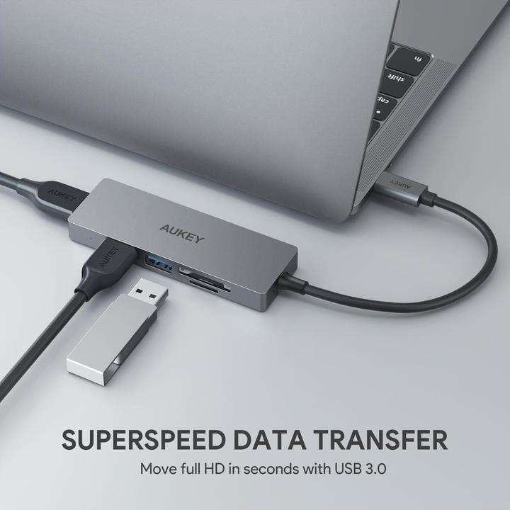 Actual product image Aukey Cb-C63 (USB-C, 3 ports)