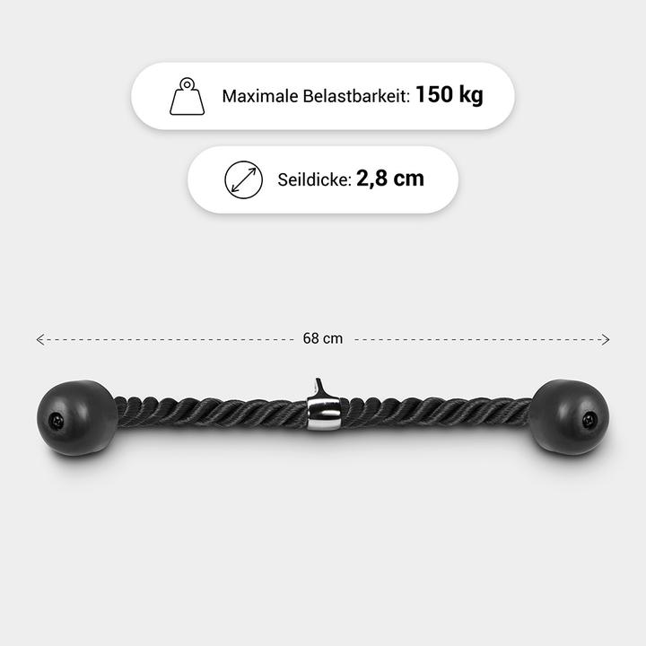 Produktbild Gorilla Sports Trizeps Seil inkl. Drehgelenk