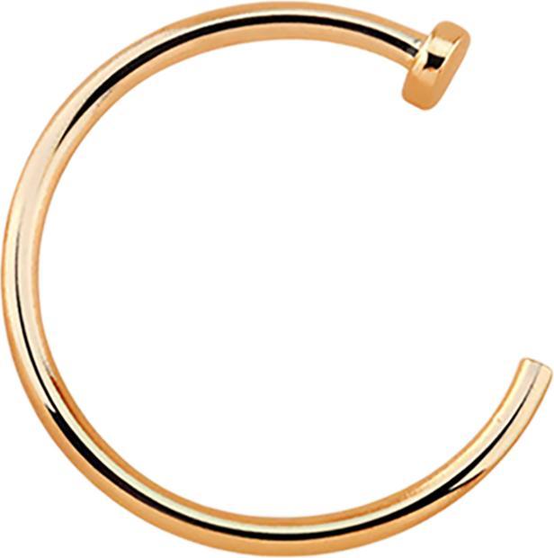 Star Piercing Nasenring offen rosegold (ohne Messing, 925 Sterlingsilber)