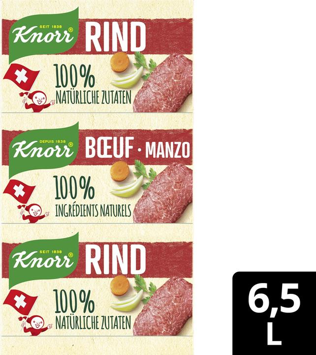 Image du produit Knorr 100% naturel Bouillon de boeuf barre cubes des oignons, carottes et épices pour les soupes (6500 ml)