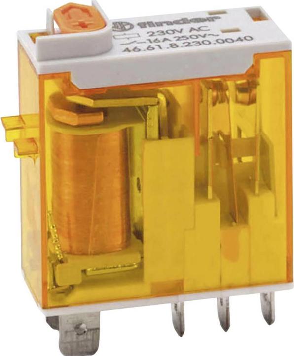 Actual product image Finder Plug in relay w/ flag, 16A, 230Vac, SPDT