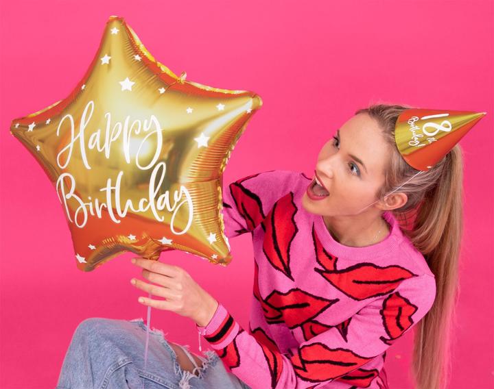 Immagine prodotto Amscan Palloncino Foil Star Gold Happy Birthday (1 x)