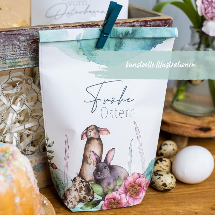 Produktbild Papierdrachen 12 bedruckte Geschenktüten zu Ostern (Geschenktüte, 12 x)