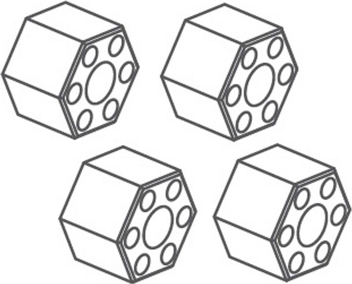 Actual product image Absima Wheel Hex Hubs 12mm (4)