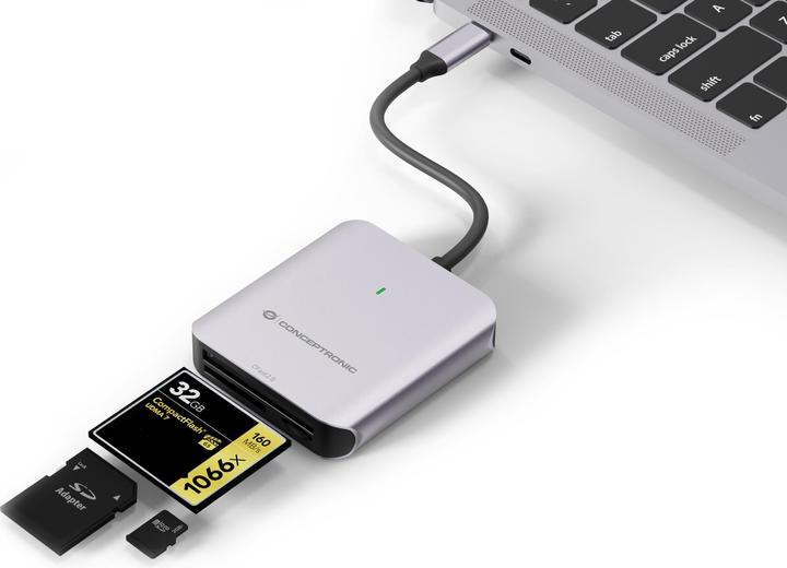 Produktbild Conceptronic Card Reader USB 3.2 Gen2 CFast SD/TF 4.0 UHS-II (USB 3.2 Gen 2)