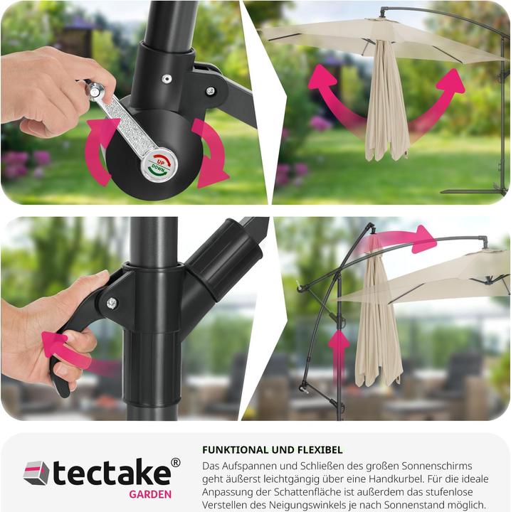 Immagine prodotto tectake Parasole con copertura di protezione (3.50 m)