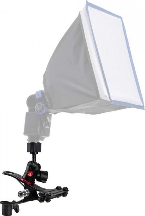 Produktbild Manfrotto Spring Clamp, Universalklammer Cold Shoe mit Kugelkopf und Blitzschuh (Stativ Fernsteuerung)