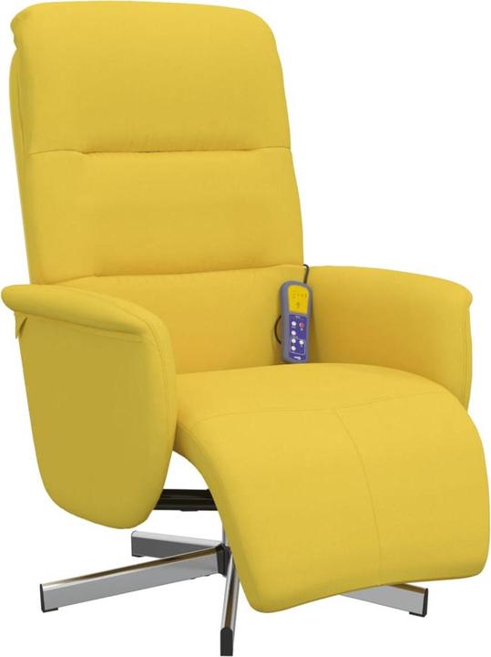 Actual product image VidaXL Massage chair with footrest Light yellow fabric, colour