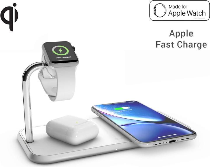 Actual product image Zens Aluminium Dual Wireless Charger + Watch (20 W)