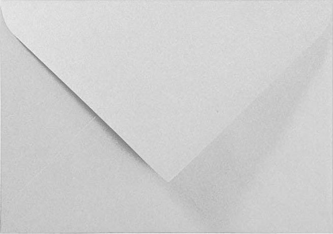 Actual product image Artoz Envelope pearl B6, 5 pieces, silver, position window (B6, 5 x)
