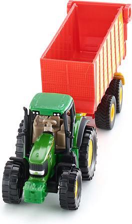 Actual product image Siku John Deere with silage trailer