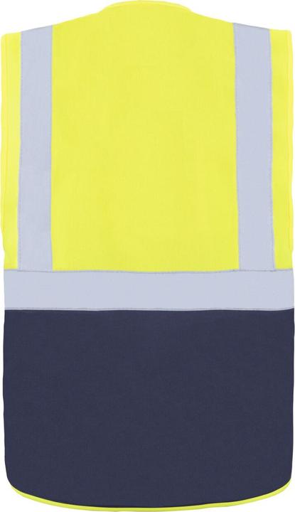 Actual product image Korntex Comfort Warnweste „Hamburg“ - Multifunktional - Signal-Gelb/Marineblau - XXL (XXL)