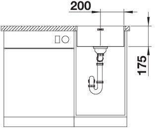 Image du produit Blanco Supra 400-IF R12 (Éviers à poser, 44 cm, 44 cm)