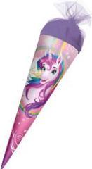 Magni ROTH Geschenk-Schultüte gross Delfine 35 cm - rund Tüllverschluss - Zuckertüte Schulanfang (35 cm, 1 x)