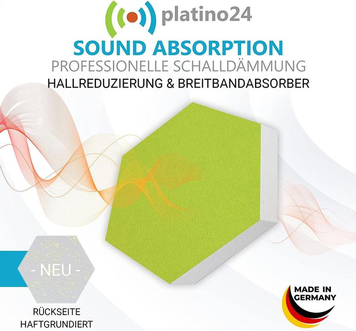 Produktbild Platino24 Hellgrün Schallabsorber (6 Stk.)