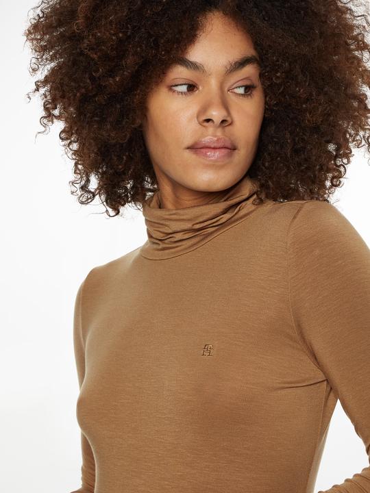 Produktbild Tommy Hilfiger Rollkragenpullover für Damen, schmaler Rollkragenpullover aus weichem Tencel (M)
