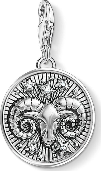 Thomas Sabo Ciondolo Charm segno zodiacale Ariete (Argento 925)