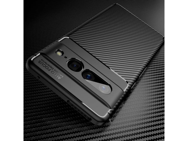 Actual product image Screenguard Google Pixel 7 Pro Cover Carbon Design TPU Case (Google Pixel 7 Pro)