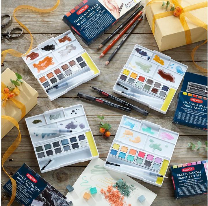 Actual product image Derwent Tinted charcoal colours