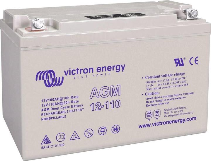 Actual product image Victron Energy Deep Cycle Battery (12 V, 110 Ah)
