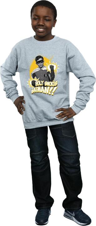 Actual product image Boys Batman TV Series Robin Holy Smokes Sweatshirt (116)